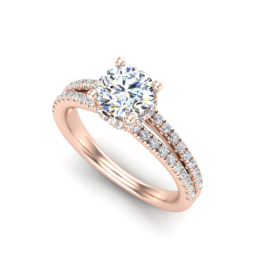 Collins Halo Engagement Ring